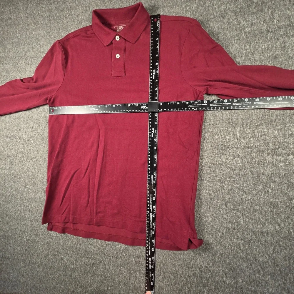 Polo Ralph Lauren Long Sleeve Polo Shirt Mens Medium Burgundy Red Preppy